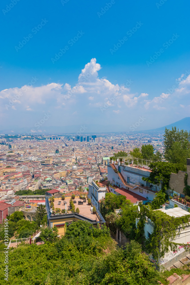 Naples (Campania, Italia) - Characteristic places of the biggest city of south Italy during the summer. Here the landscape from Castel Sant'Elmo
