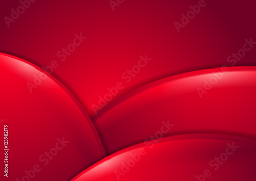 Abstract red smooth waves background