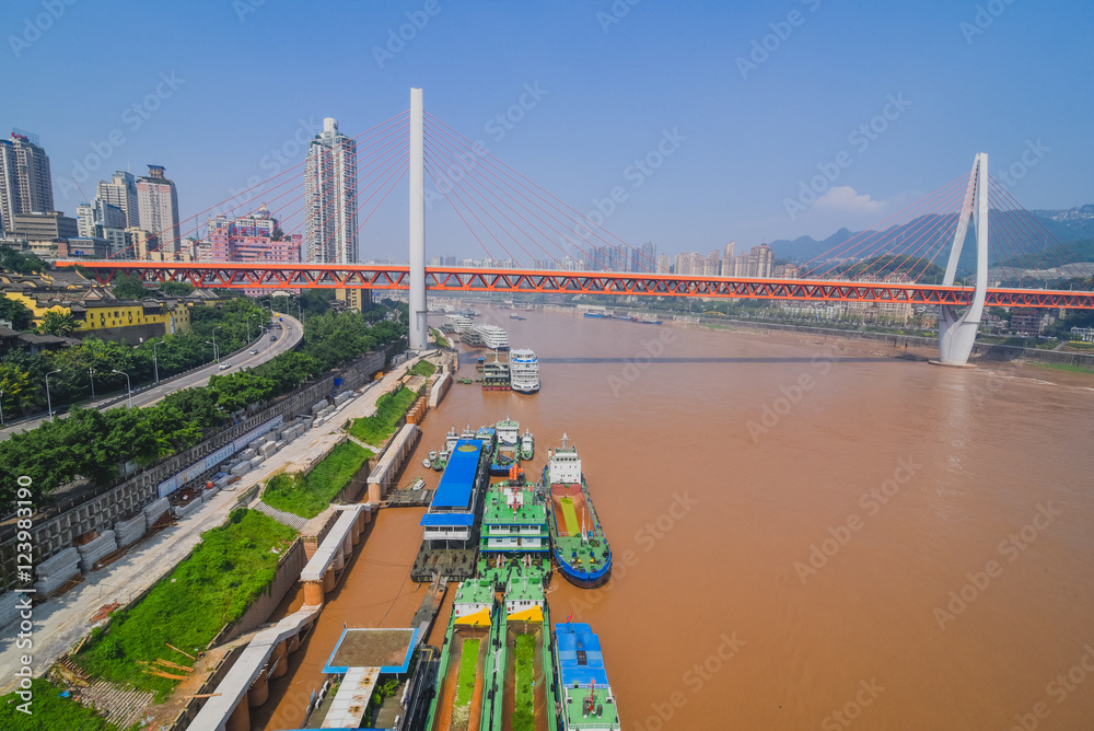 Fototapeta premium Skyscrapers and Yangtze River. Chongqing , China