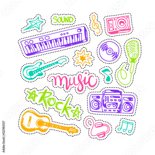 Colorful music background.