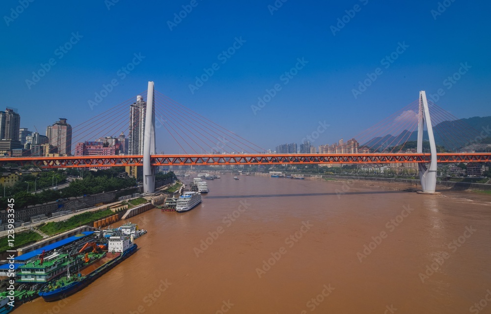 Skyscrapers and Yangtze River. Chongqing , China