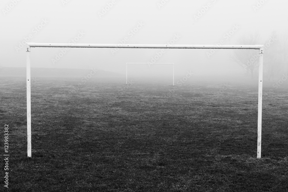 football field black and white
