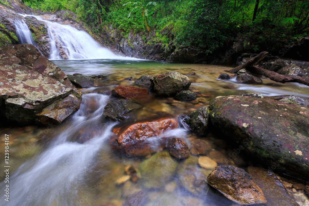 wonderful waterfall during rainy season in deep forest, Umphang in Tak province ,Thailand. wonderful waterfall during rainy season in deep forest, Umphang in Tak province ,Thailand.