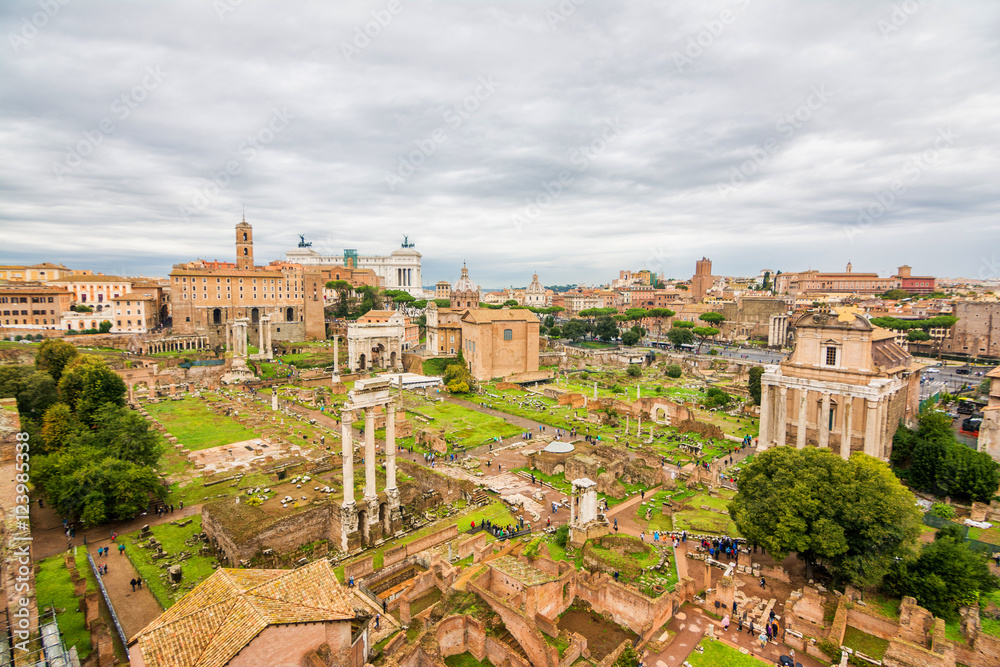 panoramic views to roman forum