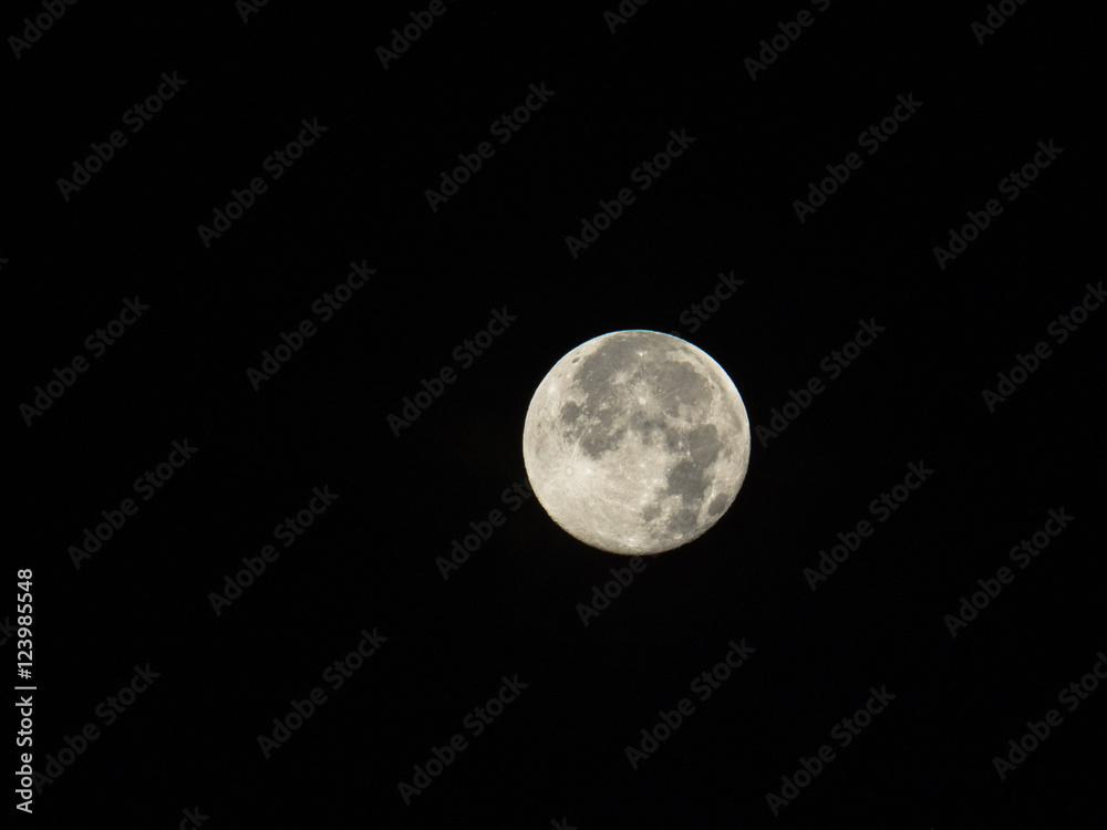 Full Moon in detail on a clear night taken from Zaragoza Spain Full Moon in detail on a clear night taken from Zaragoza Spain
