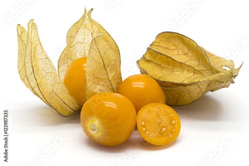 Several physalis fruits