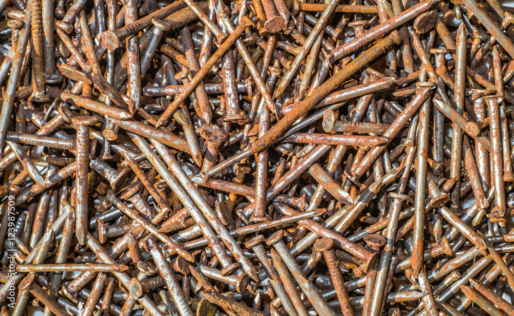 Background of the old rusty nails Background of the old rusty nails