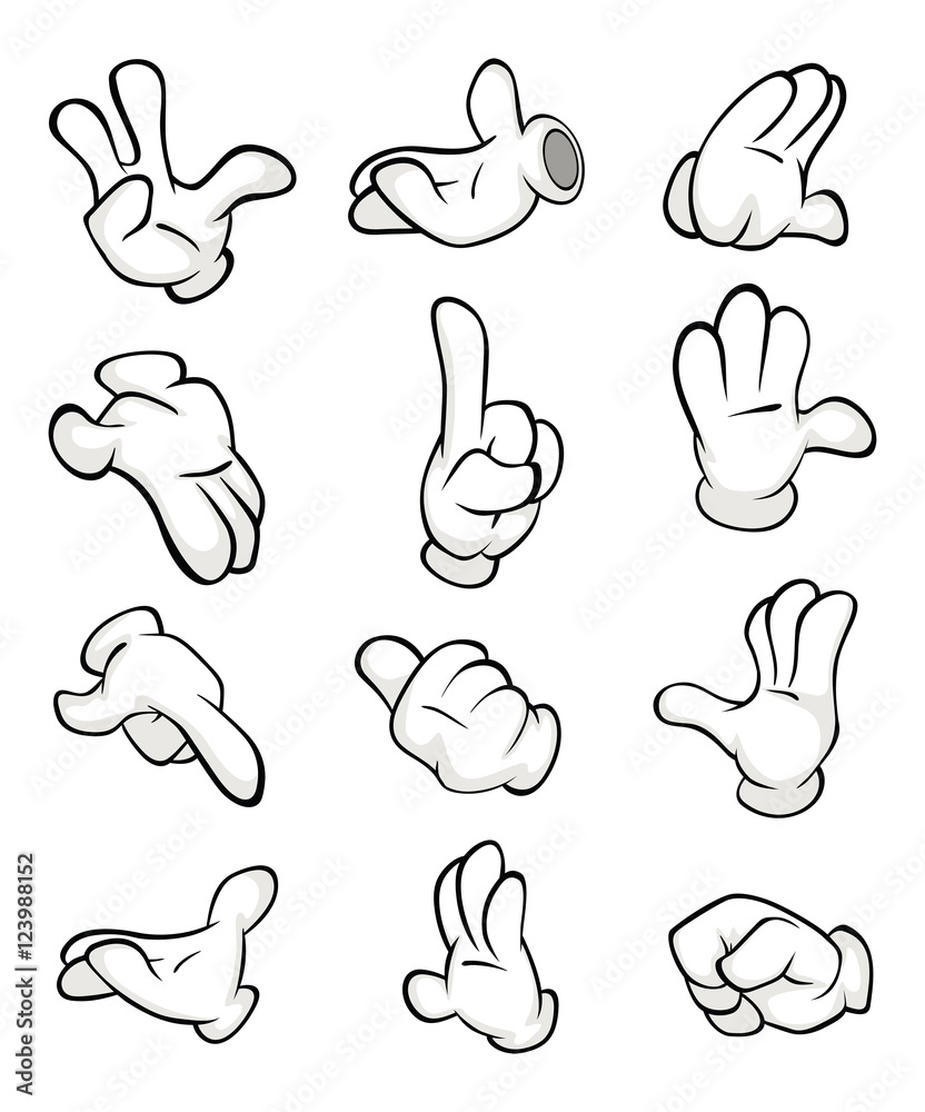 Fototapeta premium Illustration of a Hands in Gloves