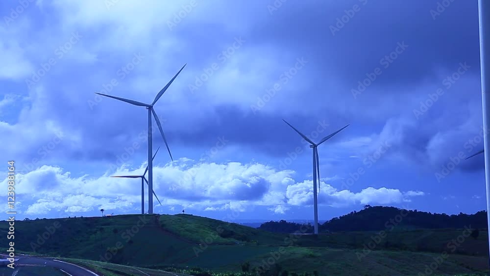 Electrical Eco power maker wind turbine in Thailand.