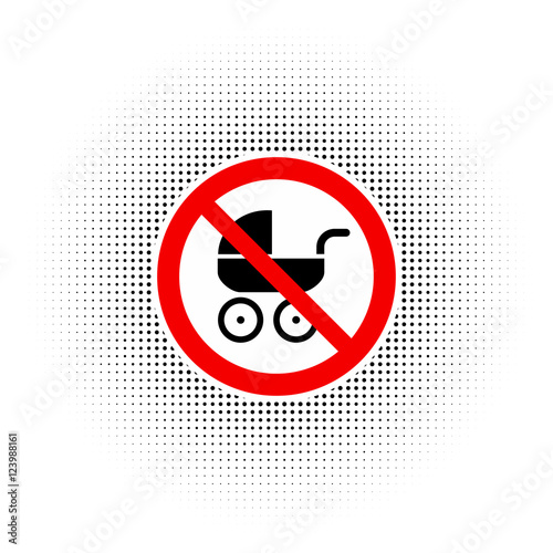 No baby carriage sign