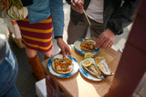 Food & Cuisine : Japanese street food in Tsujiki Fish Market - Seafood Plate