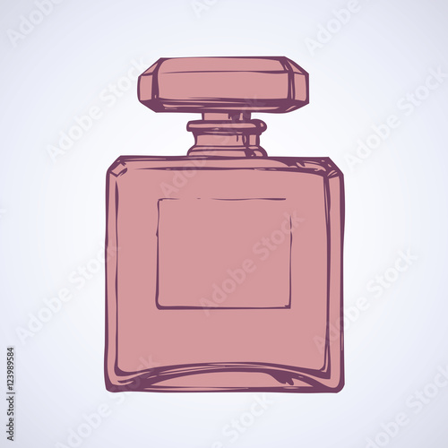 Bottle of perfume. Vector drawing