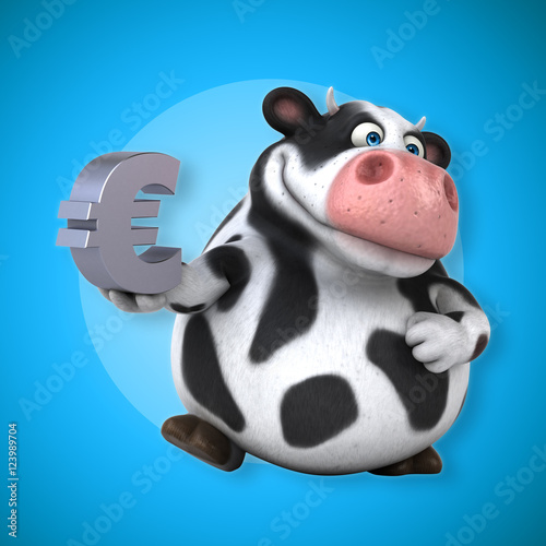 Fun cow - 3D Illustration