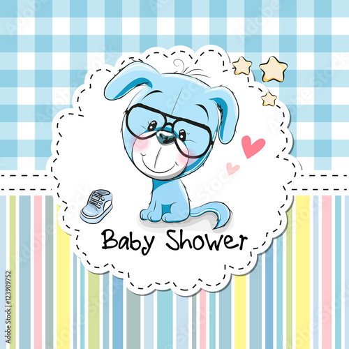 Baby Shower Greeting Card with Puppy