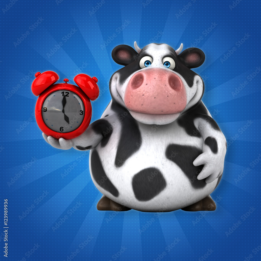 Fun cow - 3D Illustration Fun cow - 3D Illustration