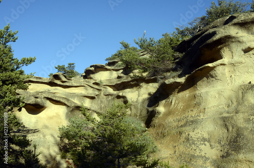 Drome landscape of sand rocks in France photo