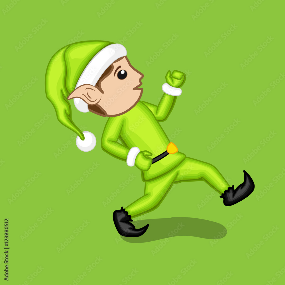 Kid Elf Running