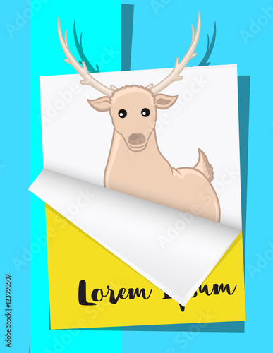 Christmas Reindeer Greeting Template