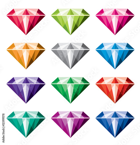 vector collection of diamonds