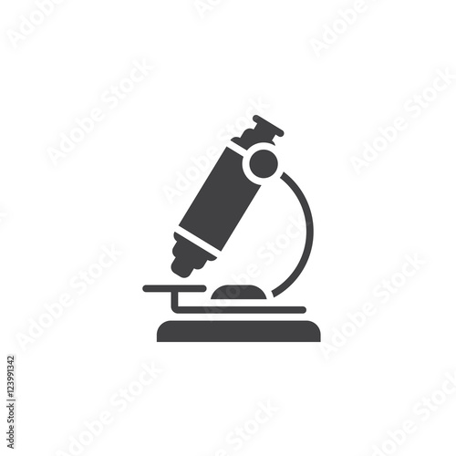 microscope icon vector, research solid logo illustration, pictogram isolated on white