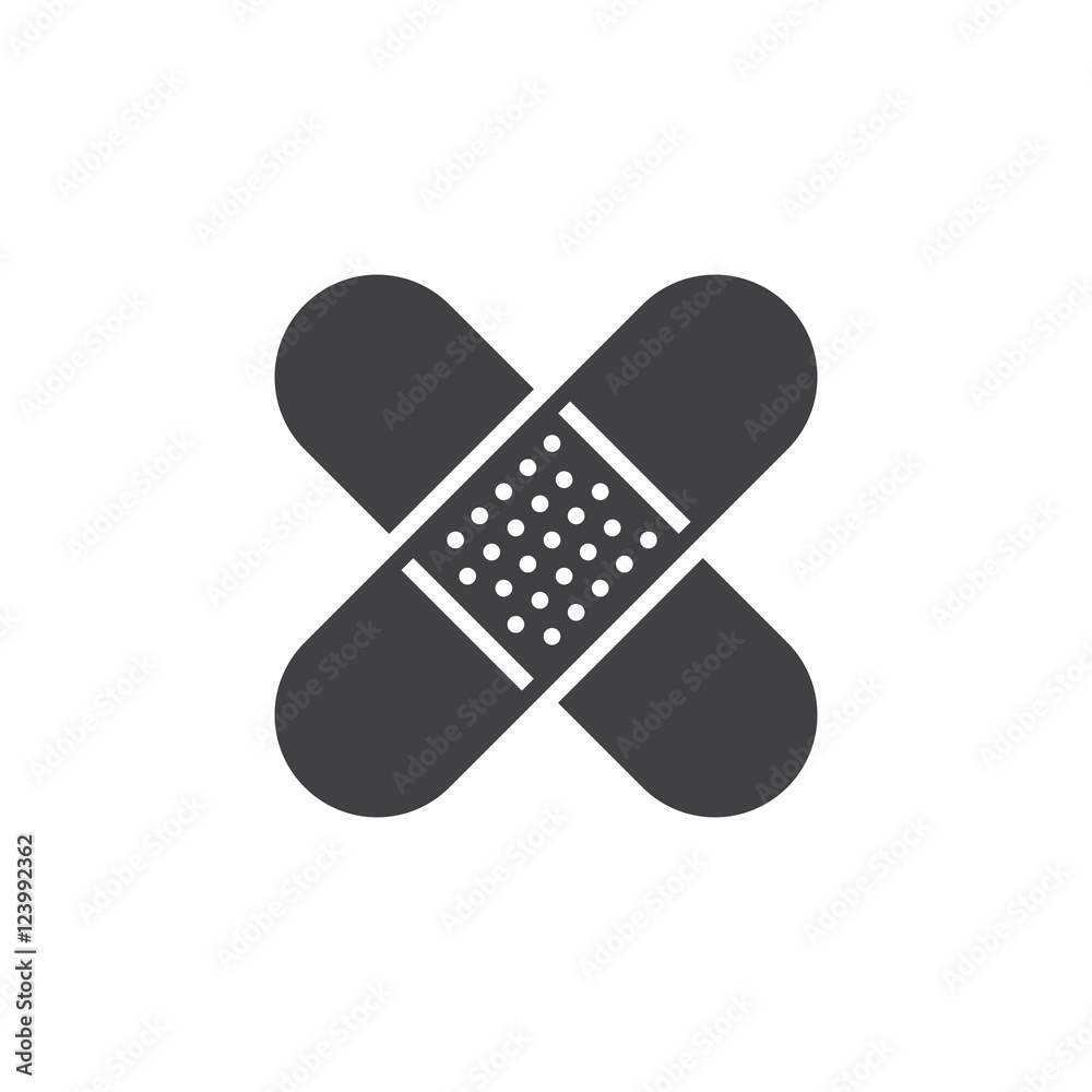 Ταπετσαρία Adhesive plaster icon vector, solid logo illustration, pictogram isolated on whi