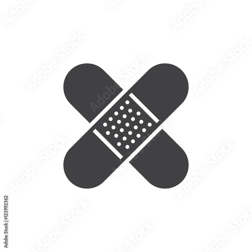 Adhesive plaster icon vector, solid logo illustration, pictogram isolated on white