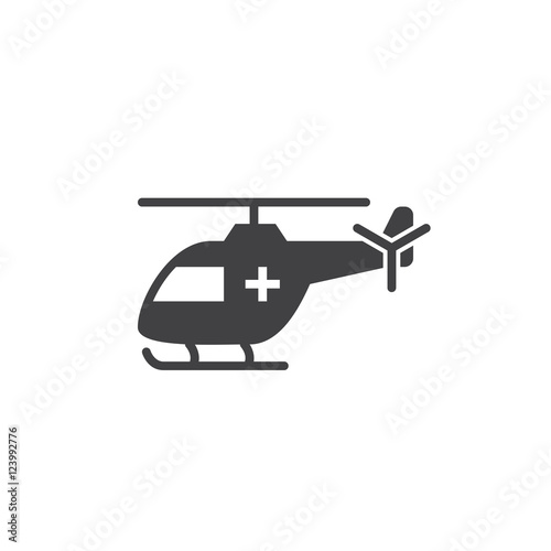 Air Ambulance symbol. helicopter icon vector, solid logo illustration, pictogram isolated on white