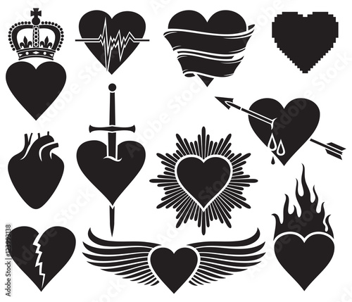 hearts vector collection