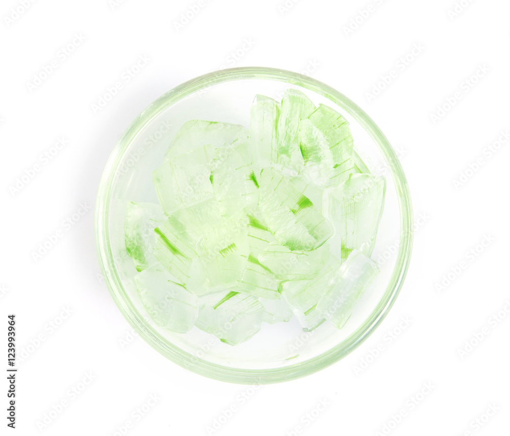 sliced and leaf of fresh aloe vera on white background sliced and leaf of fresh aloe vera on white background