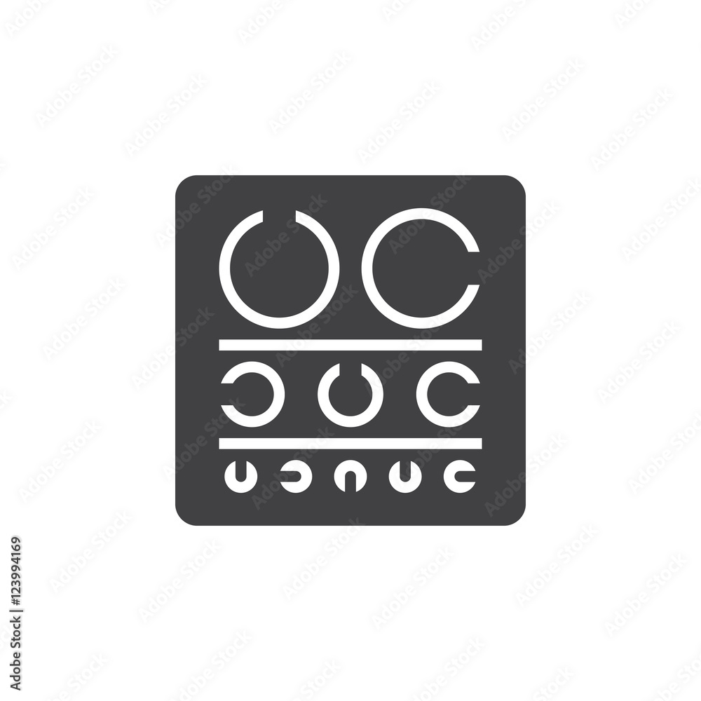 Vision Test icon vector, solid logo illustration, pictogram isolated on white Vision Test icon vector, solid logo illustration, pictogram isolated on white
