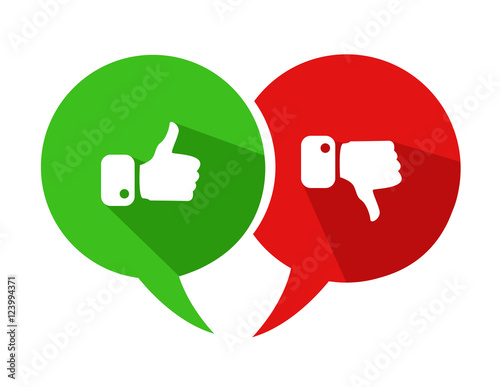 Modern Thumbs Up and Thumbs Down Icons