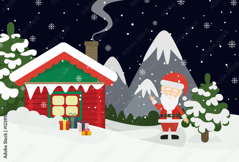 Santa Claus House Clipart Picture