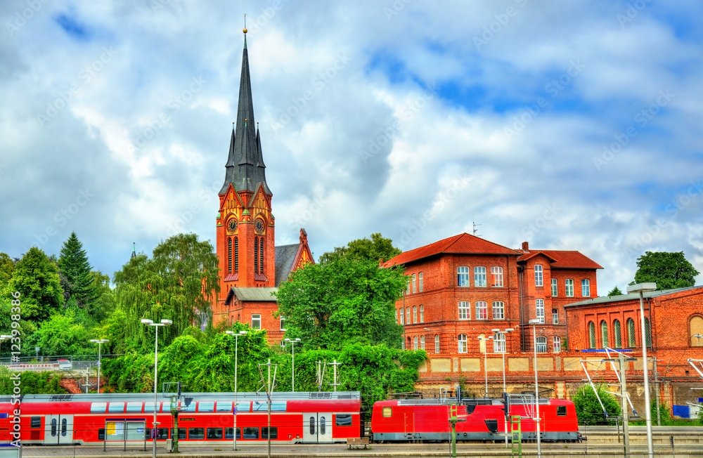 Obraz premium View of St. Lorenz Church in Lubeck, Germany