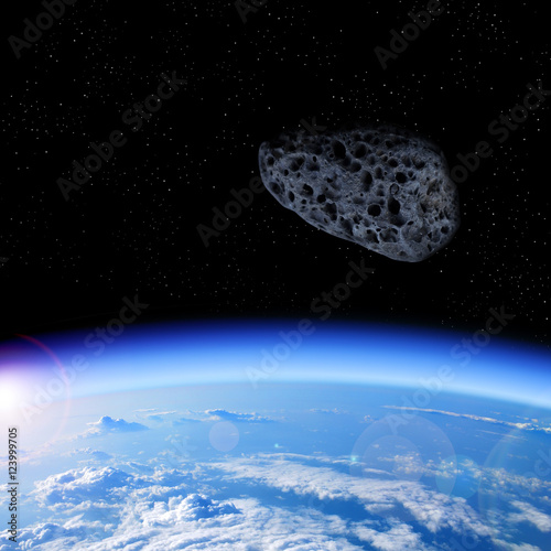 Asteroid approaching Earth