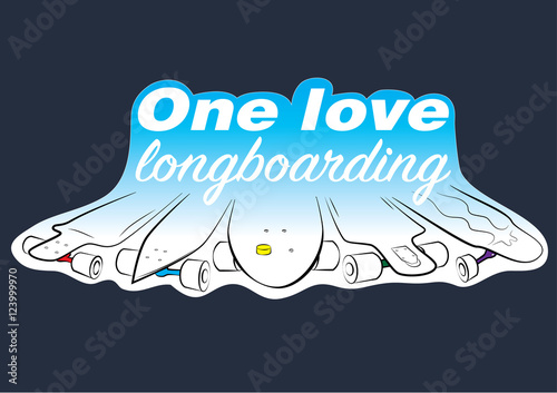 5 longboards sticker