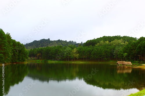 Pang Ung. Beautiful forest lake in the morning. Mae Hong Son. Thailand © toowaretmukat