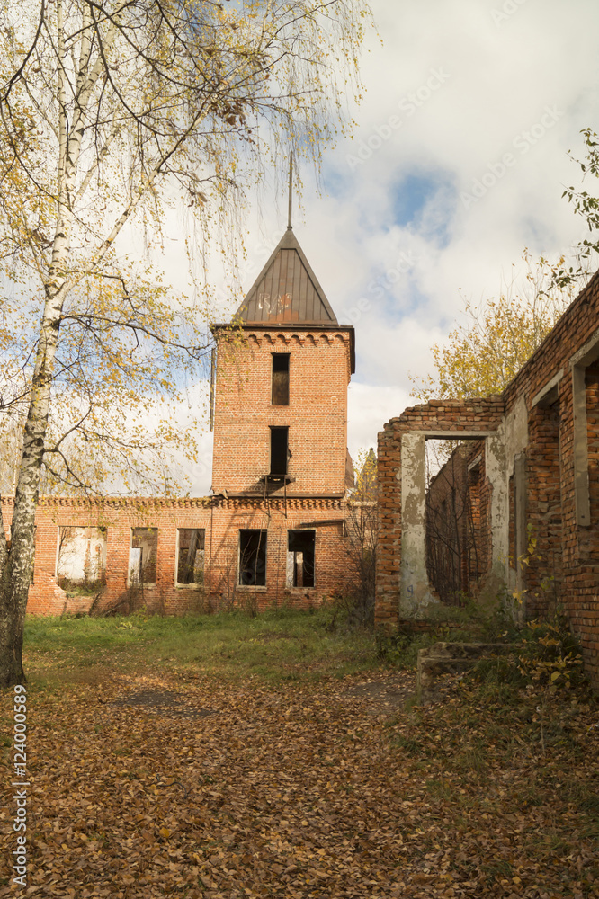 Old destroyed building in Mstyore,Russia