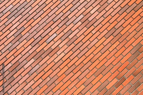 Red brick wall, background, diagonal, position, texture, 