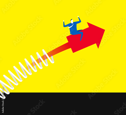 Driving and make an arrow upward.