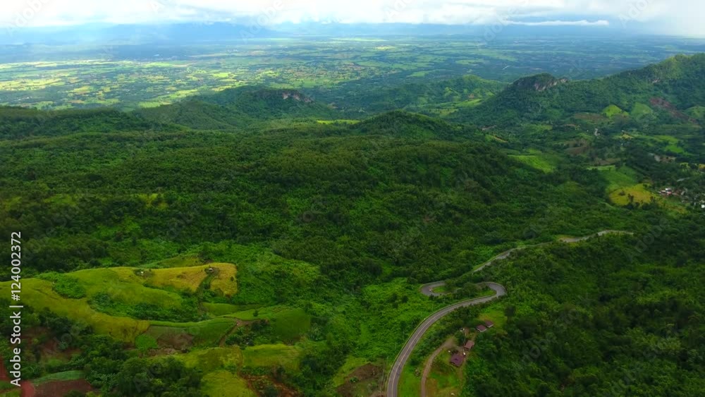 aerial view of Phu tub berk in phetchabun province thailand aerial view of Phu tub berk in phetchabun province thailand