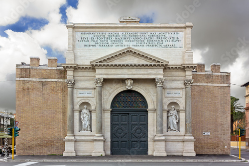 Canvas Print External Side of Porta Pia in Rome