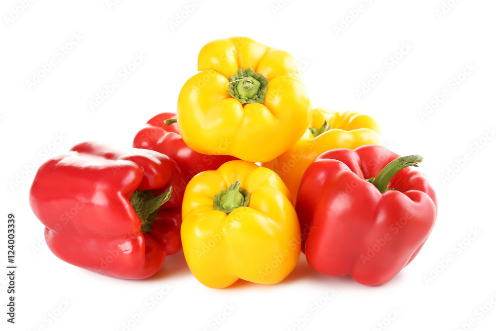 Fresh peppers isolated on a white Fresh peppers isolated on a white