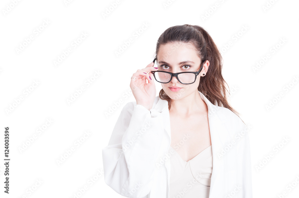 Sexy doctor with eye glasses Sexy doctor with eye glasses