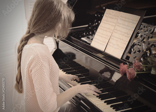 Girl playing piano