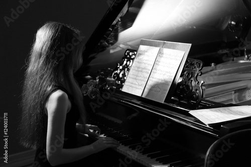 Girl playing piano