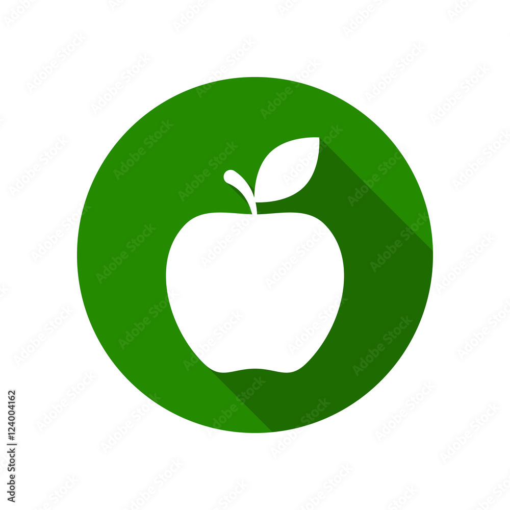 Apple logo in circle. Vector isolated illustration. Apple logo in circle. Vector isolated illustration.