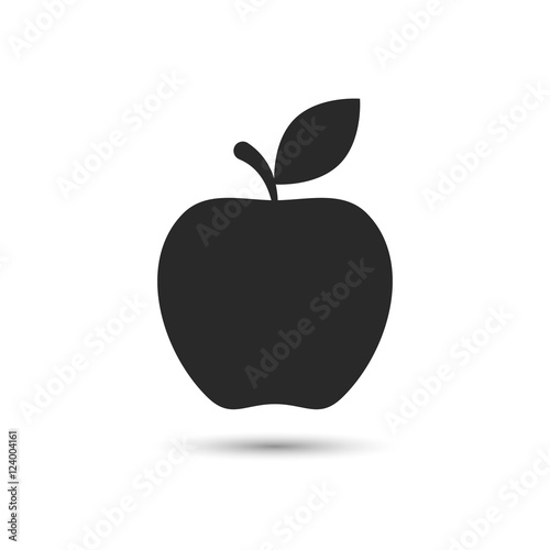 Valokuvatapetti Apple icon vector isolated illustration.