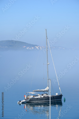The boat in the fog