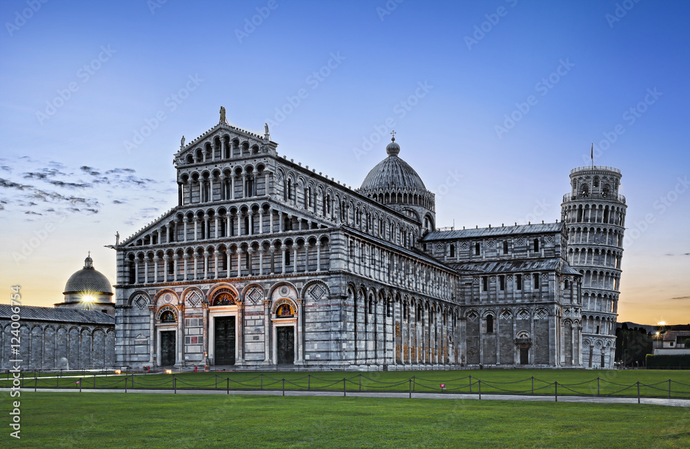 Pisa Cathedral Tower Sunrise