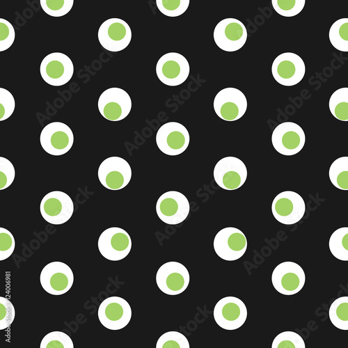 Patrón geométrico abstracto con puntos de colores sobre un fondo oscuro